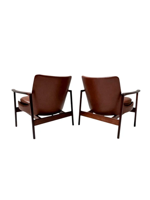 Two Mid-Century Modern Lounge Chairs by Ib Kofod-Larsen for Frõscher, 1970s